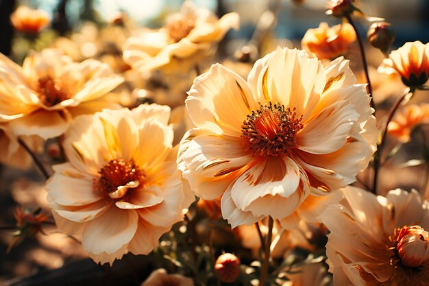 close-up van een groep oranje bloemen