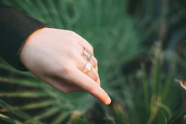 Foto close-up van een hand