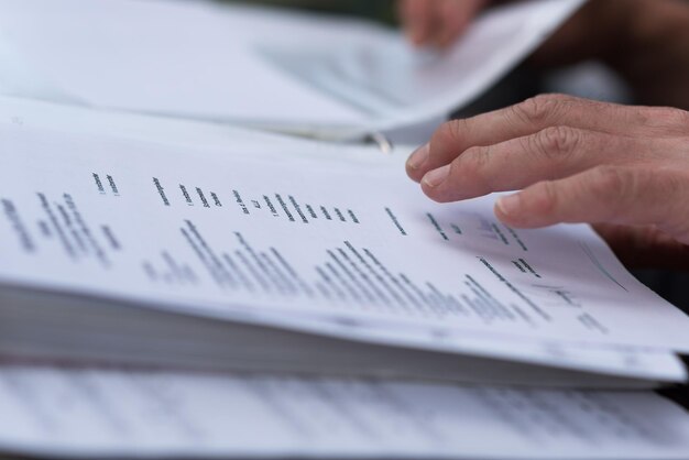 Foto close-up van een handboek