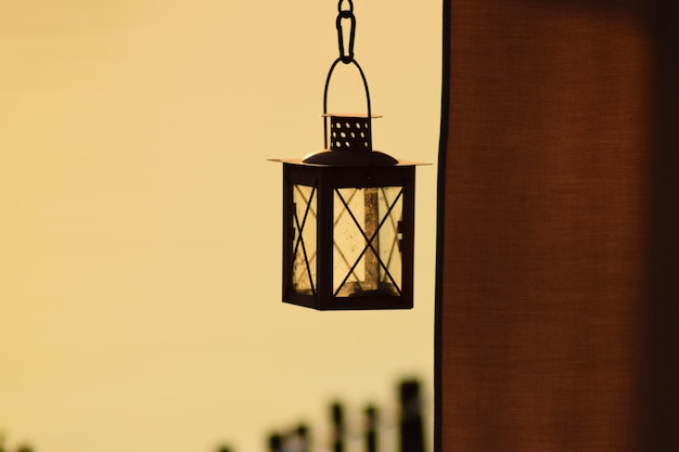 Foto close-up van een hangend licht