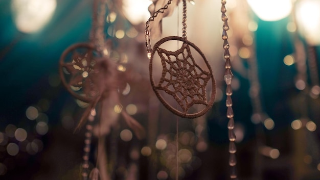 Close-up van een hangende decoratie