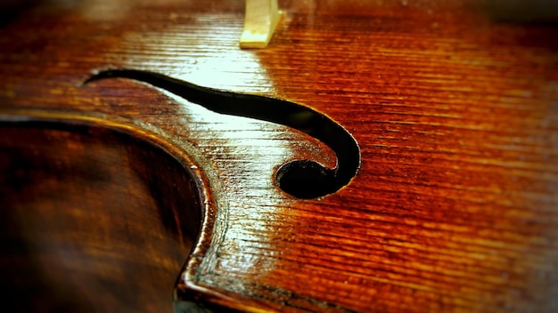 Foto close-up van een houten instrument