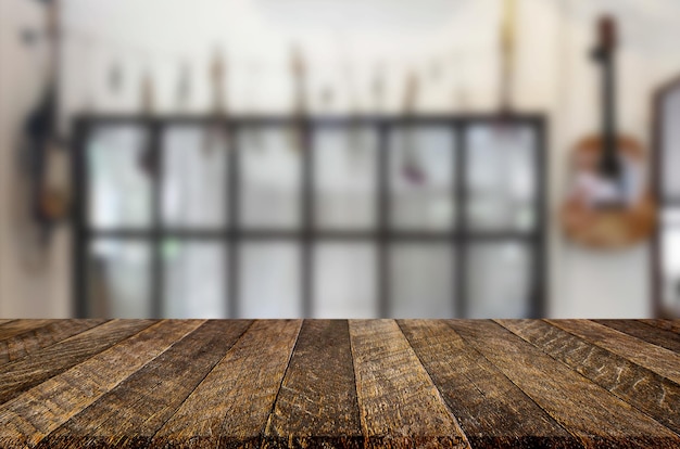 Close-up van een houten tafel