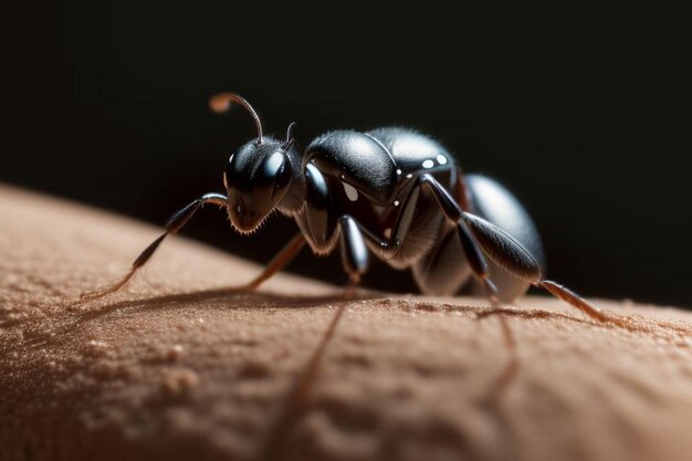 Foto close-up van een insect op een bloemindonesië