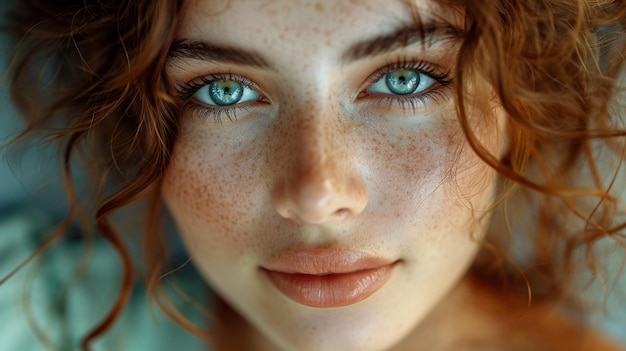 Close-up van een jonge vrouw die een moment van rust toont
