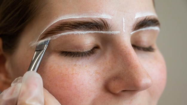 Close-up van een jonge vrouw