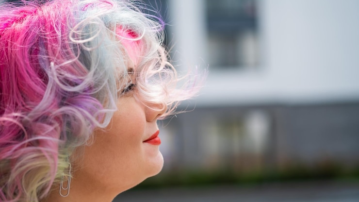 Foto close-up van een jonge vrouw