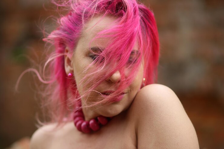 Foto close-up van een jonge vrouw