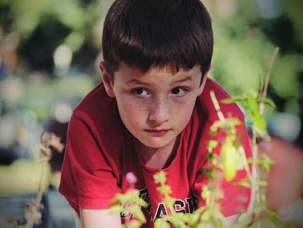 Foto close-up van een jongen