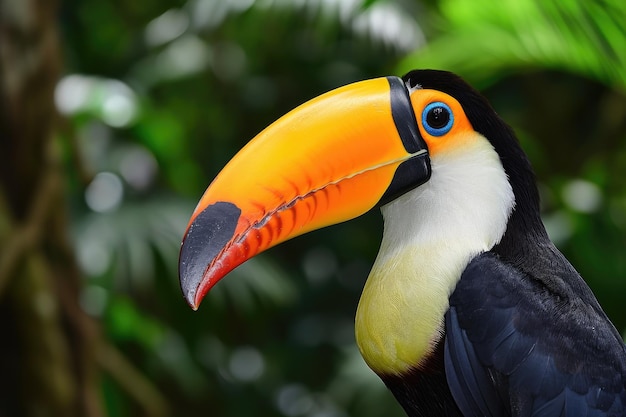 Close-up van een kleurrijke Toucan in de jungle