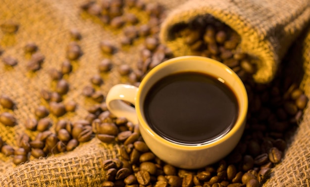 Close-up van een koffiekop