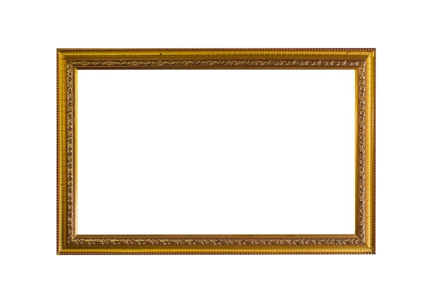 Close-up van een leeg beeldframe tegen een witte achtergrond