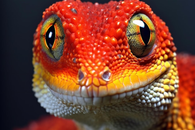 Close-up van een luipaard gecko hemidactylus