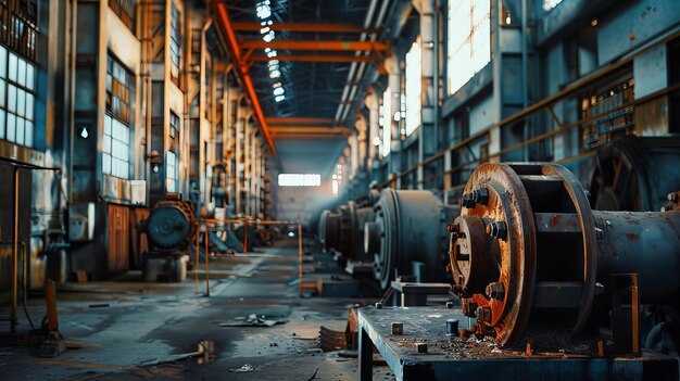 Close-up van een machine in een fabriek