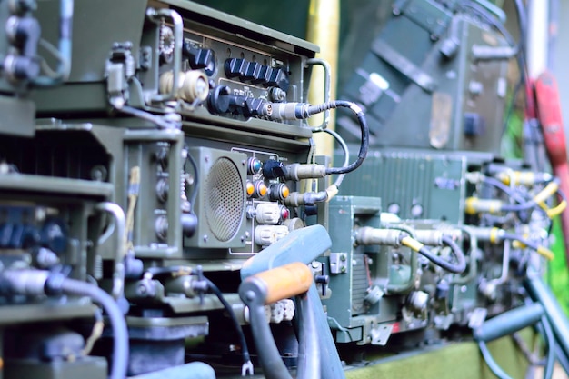 Foto close-up van een machineonderdeel in de fabriek