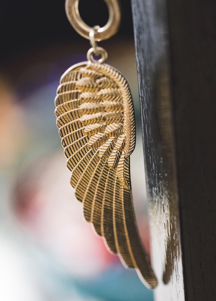 Foto close-up van een metalen hanger