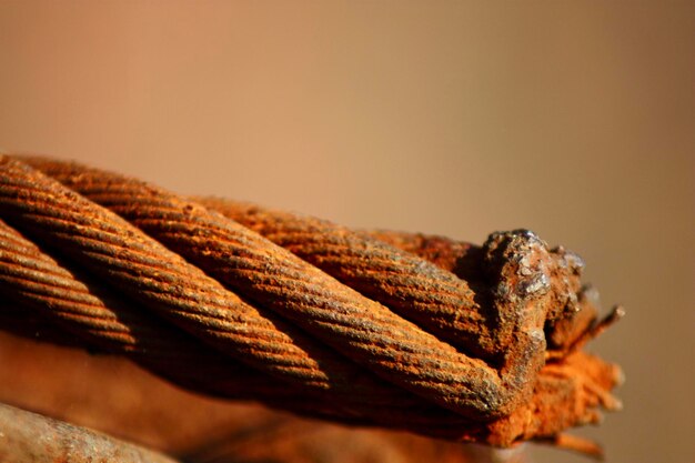 Foto close-up van een metalen staaf