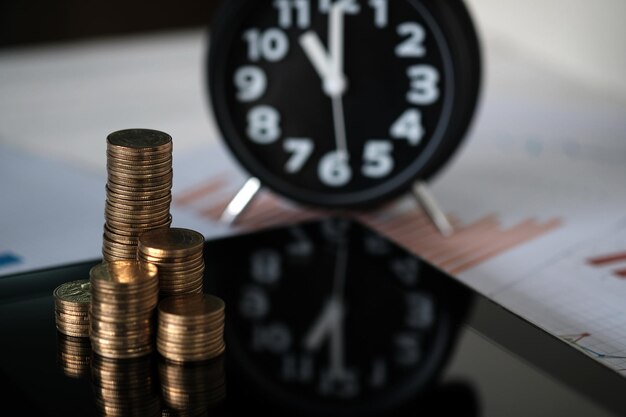 Close-up van een munt op tafel