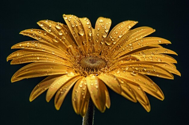 Foto close-up van een natte bloem