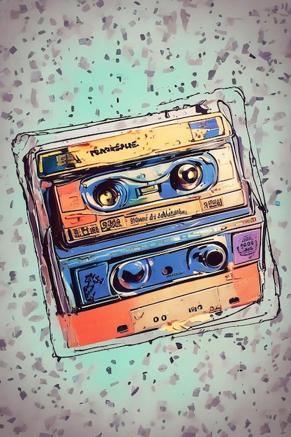 Close-up van een nostalgiecassette uit de jaren 90