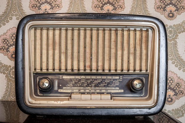 Foto close-up van een oude vintage auto