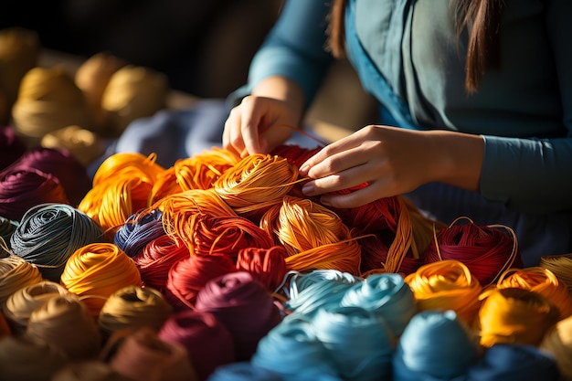 close_up_van_een_personen_hand_arranging_colorful_thread