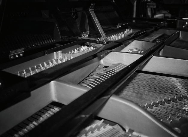 Foto close-up van een piano