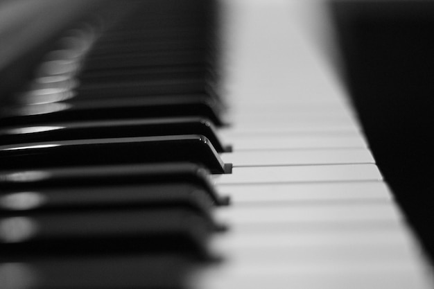 Close-up van een piano