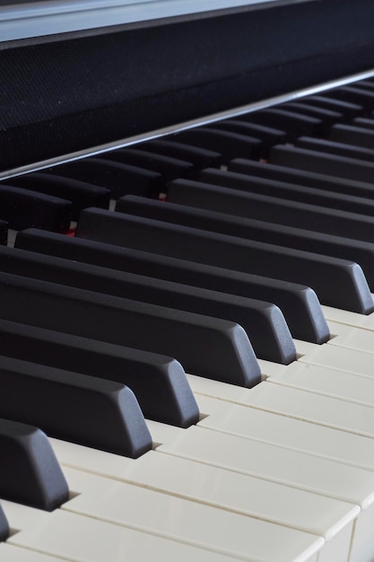 Close-up van een piano