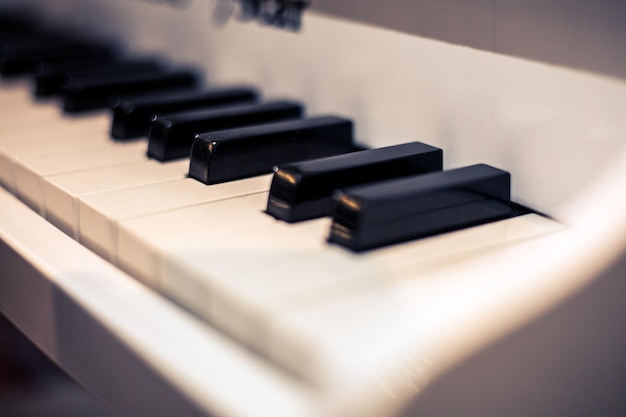 Foto close-up van een piano