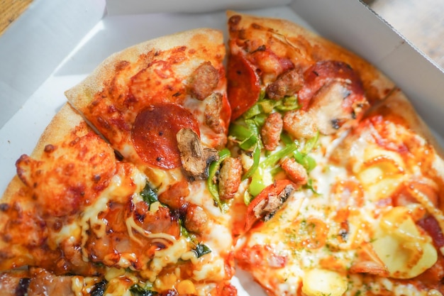 Close-up van een pizza