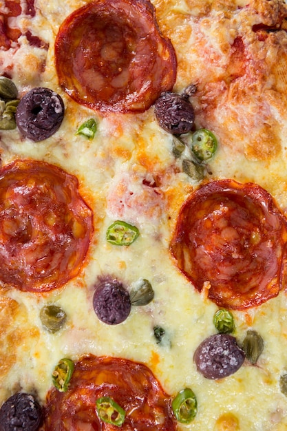 Close-up van een pizza