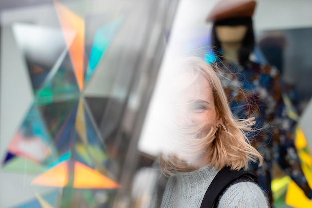 Foto close-up van een portret van een vrouw