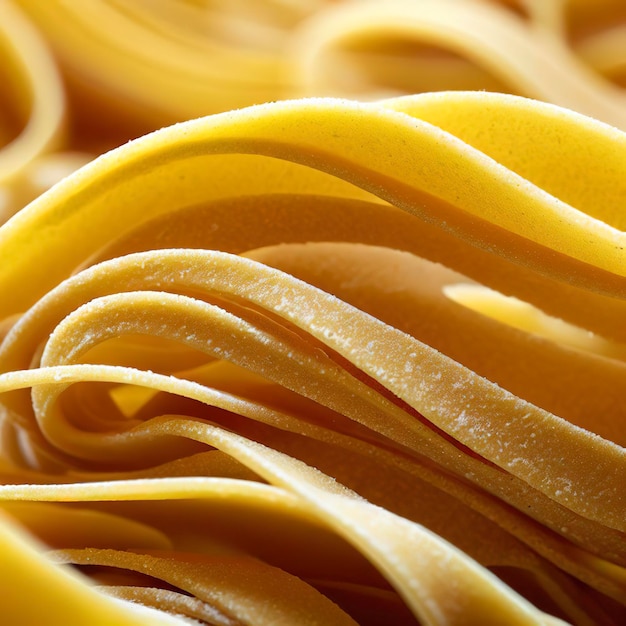 Close-up van een rauwe droge Italiaanse pasta fettuccine