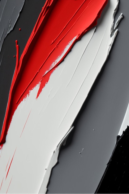 Close-up van een rode en witte verf op een stuk papier generatieve ai