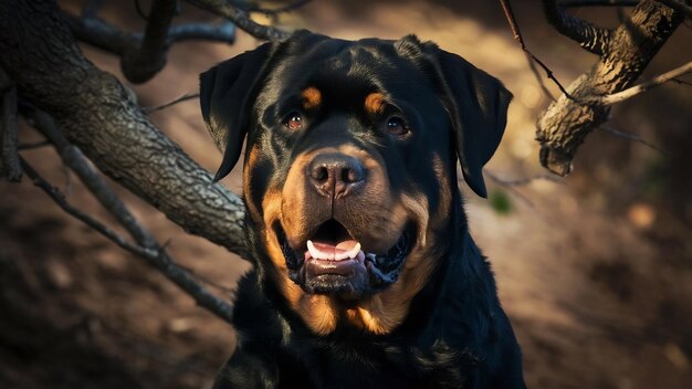 Close-up van een rottweiler