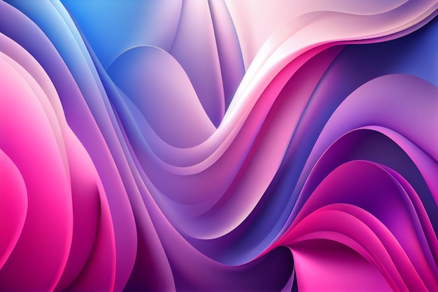 Close up van een roze en blauw behang generatieve ai