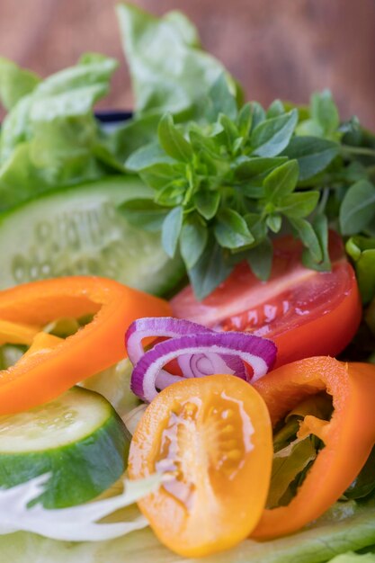 Foto close-up van een salade