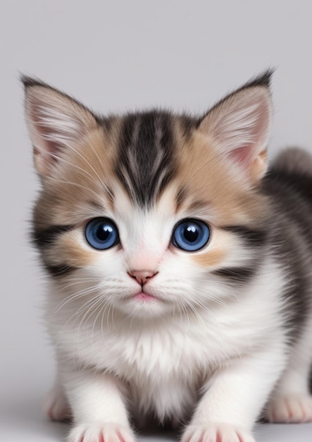 Foto close-up van een schattig kitten binnen gegenereerd door ai