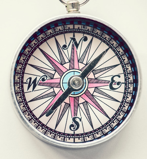 Foto close-up van een schattig kompas