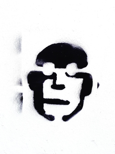Close-up van een schilderij op een witte achtergrond