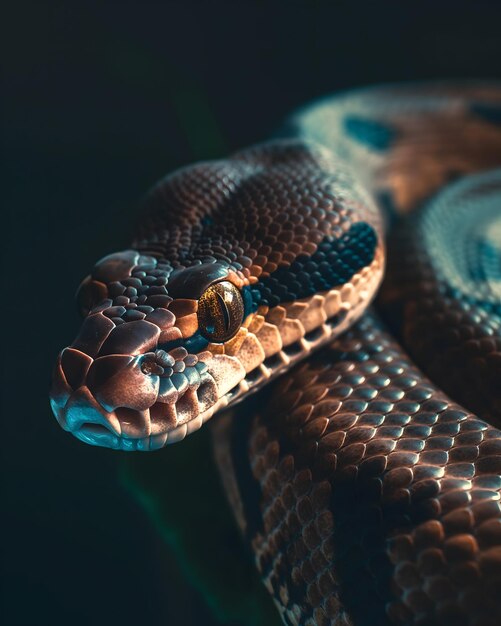 Close-up van een serene python