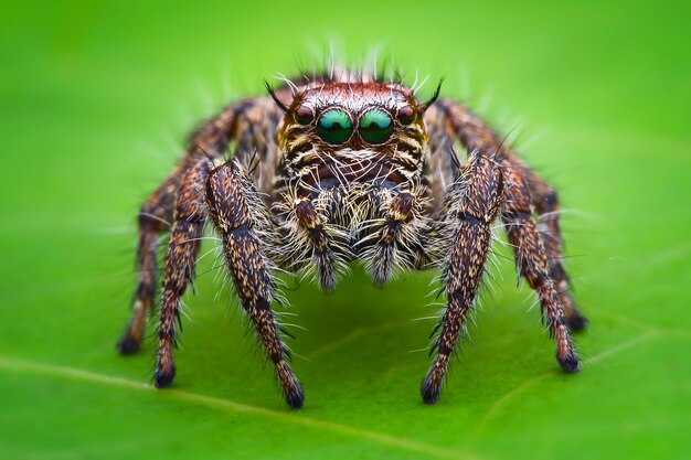 Foto close-up van een spin