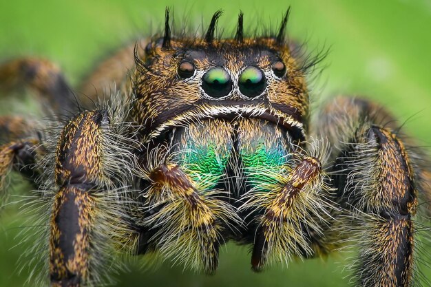 Foto close-up van een spin