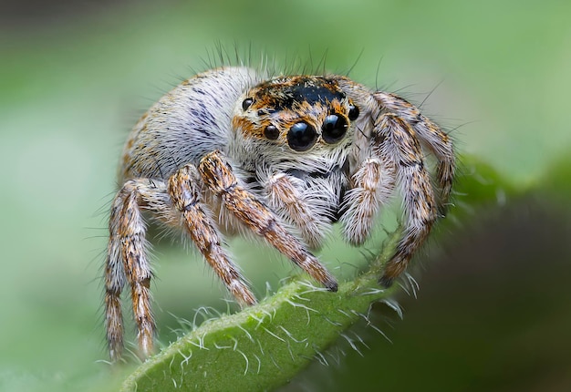 Foto close-up van een spin