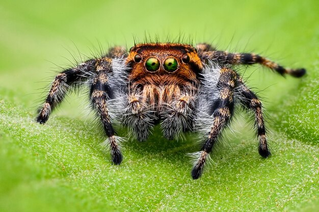 Foto close-up van een spin