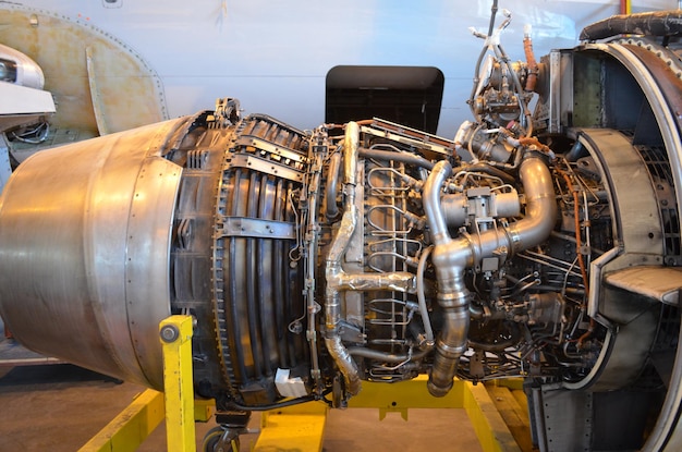 Close-up van een straalmotor