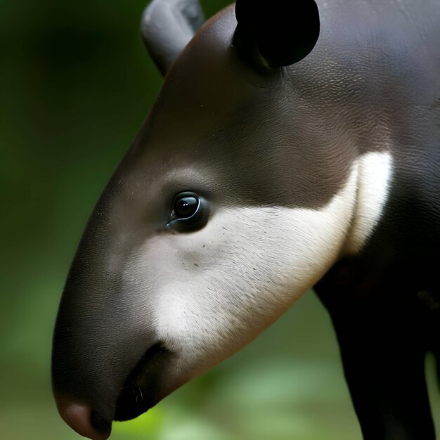 Foto close-up van een tapir fotorealistisch