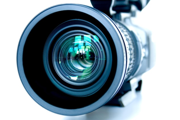 Close-up van een thuisvideo-camera op tafel