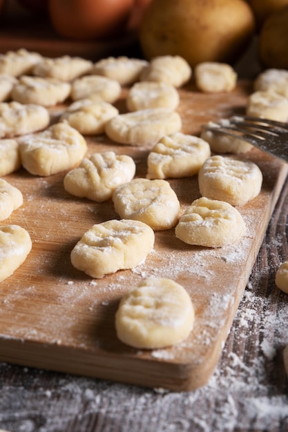 Close-up van een traditioneel Italiaans gnocchi-gerecht